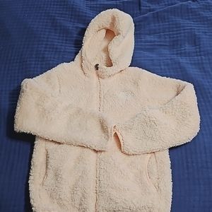 The North Face pink fleece jacket 7/8